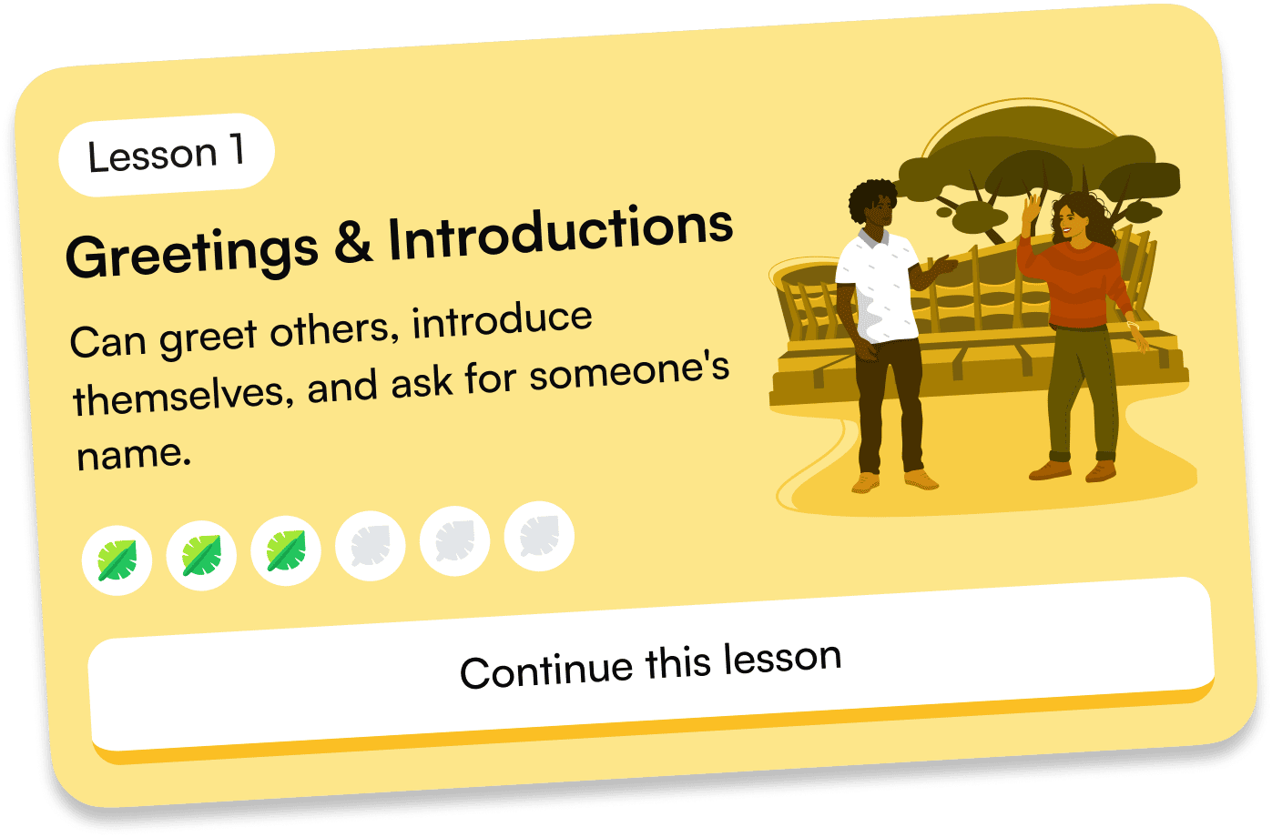 lesson card
