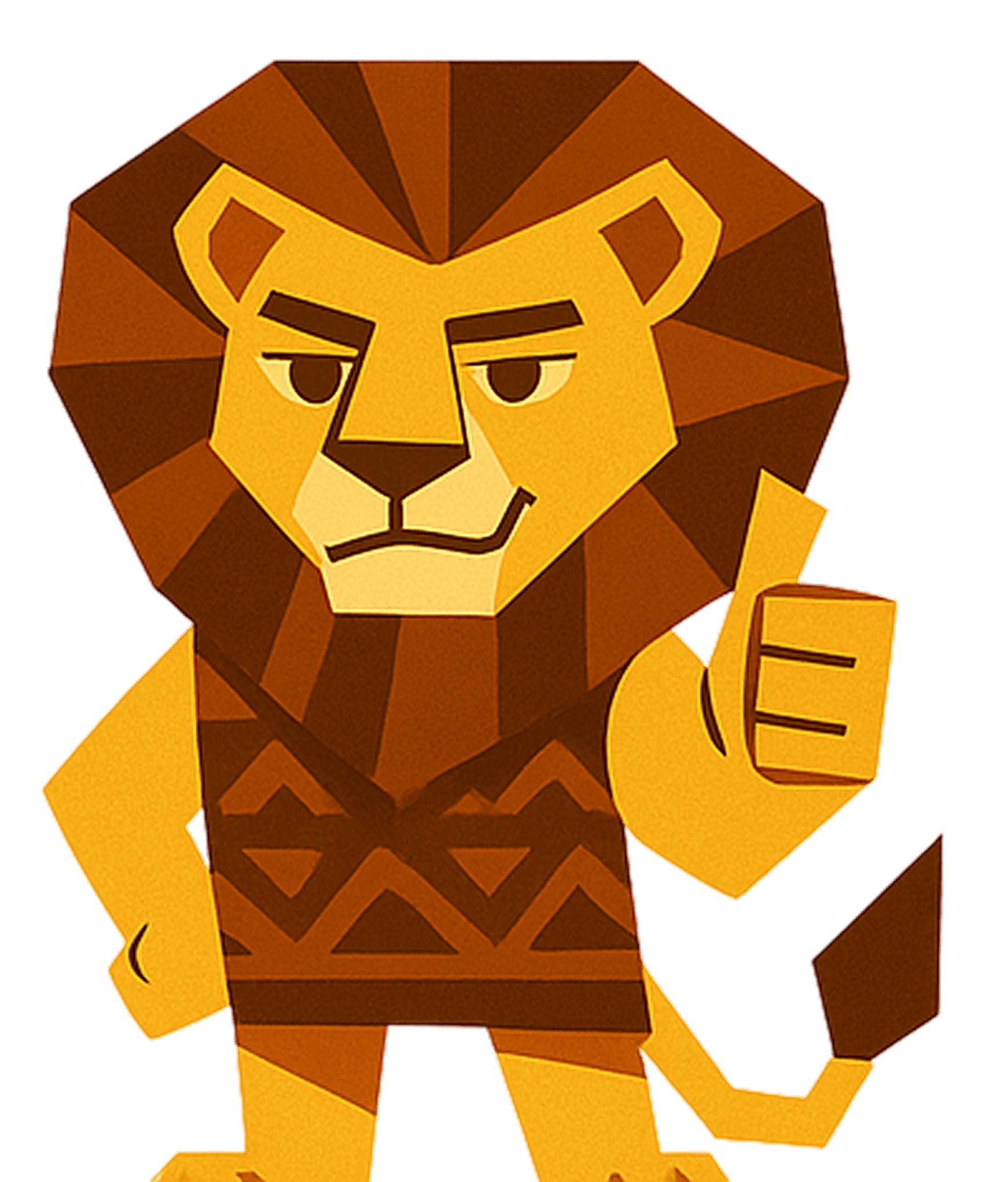 Confident lion